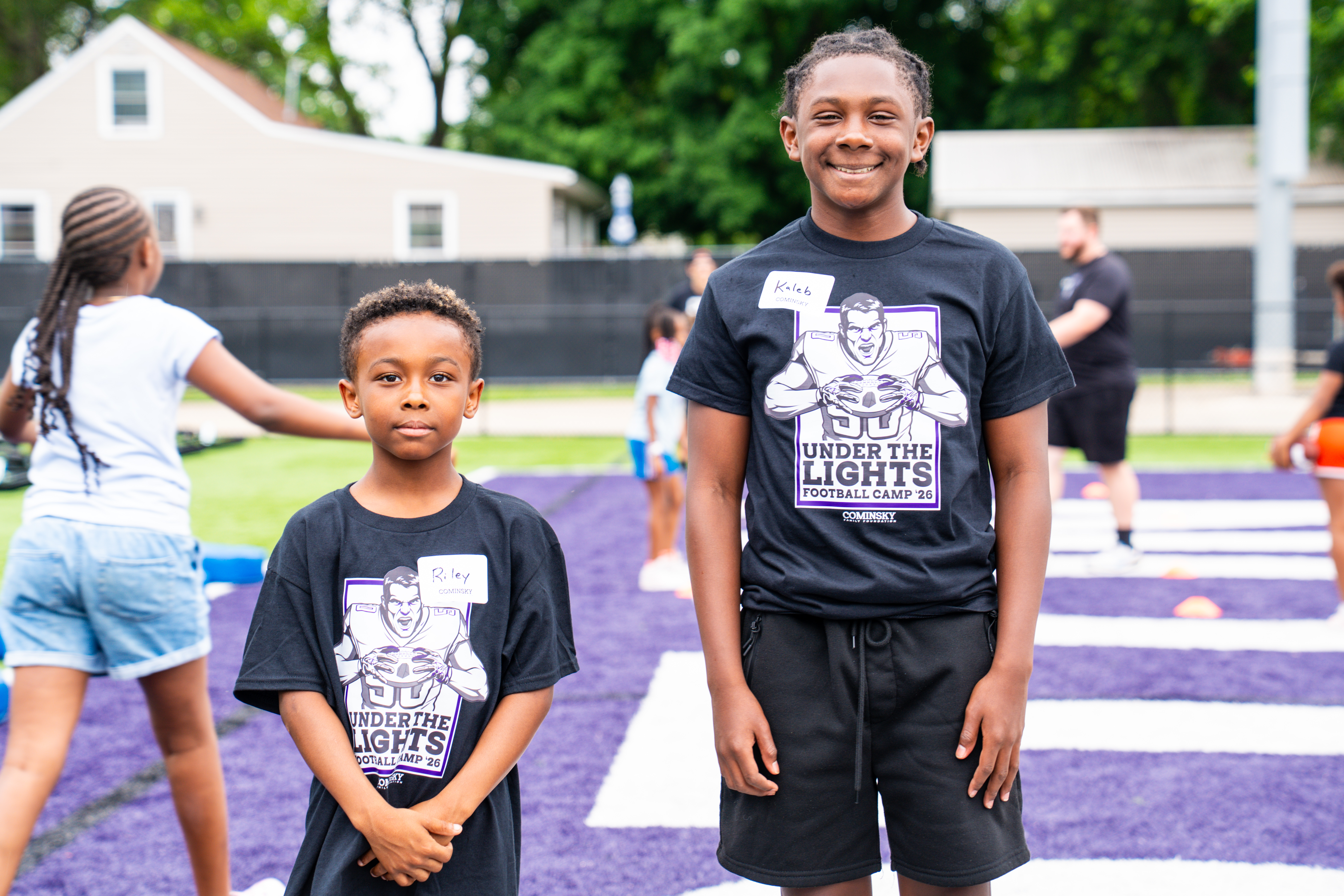 Campers in Under the Lights shirts