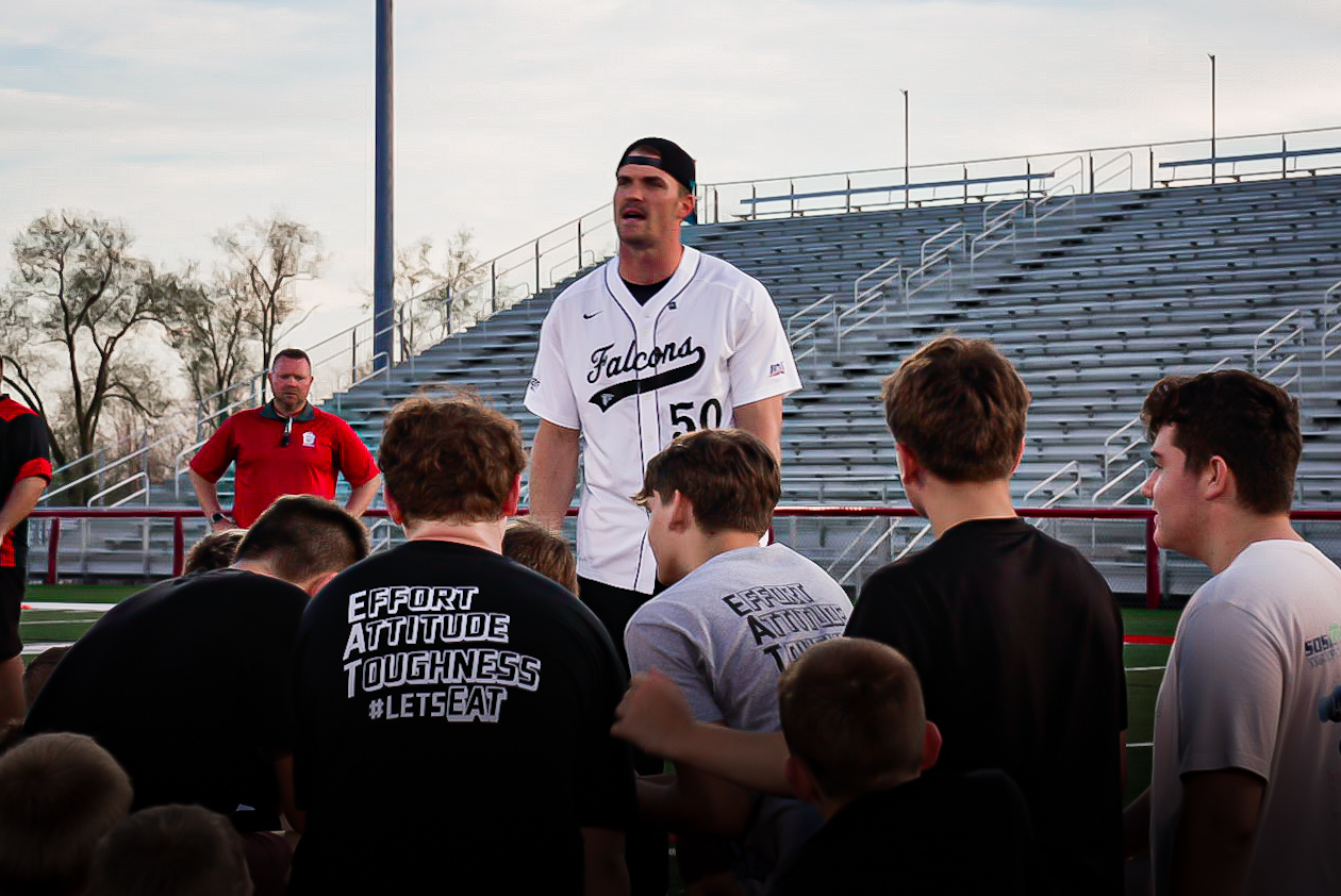 John talking to campers before drills